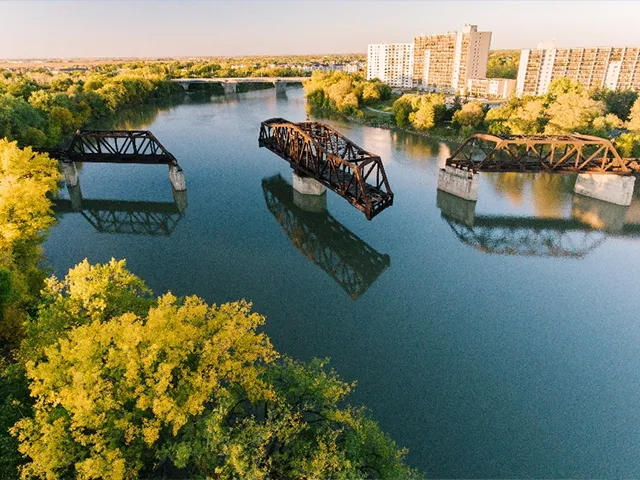 Old rail bridge over Ted River